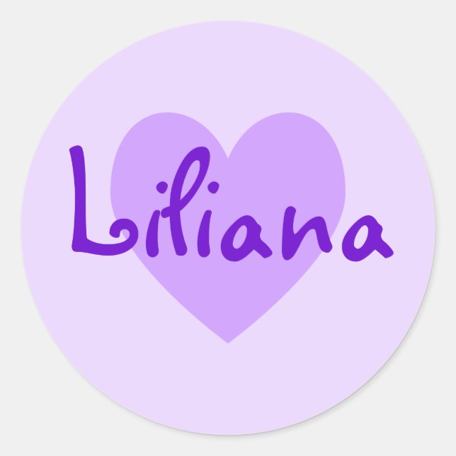Customizable Purple Heart Lavender Classic Round Sticker (Front)