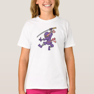 Customizable Purple Jumping Ninja T-Shirt