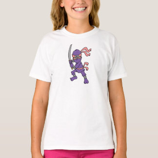 Customizable Purple Ninja Design T-Shirt