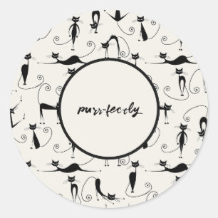 Customizable Purr-fectly Cat Sticker