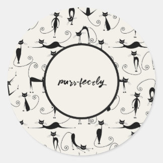 Customizable Purr-fectly Cat Sticker