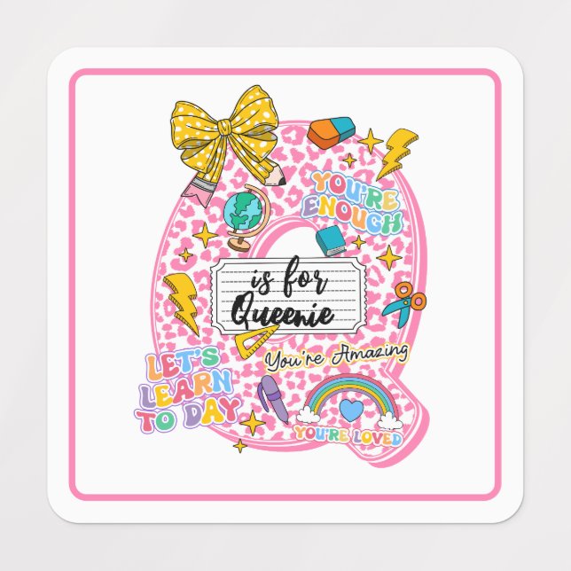 Customizable “Q is for” Alphabet Art – Inspiration (Design 1)