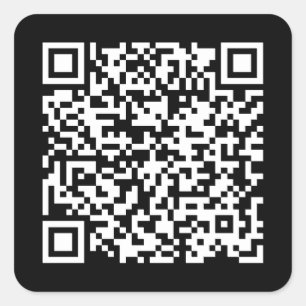Customizable QR Code Black Square Sticker