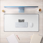 Customizable QR Code Black & White Abstract Geek Desk Mat<br><div class="desc">Show off your geek side with this funny customizable QR code design! You can add yours or your favourite website.
Main colours of this digital friendly creation : black and white.</div>