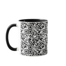 Customizable QR Code Black & White Abstract Geek