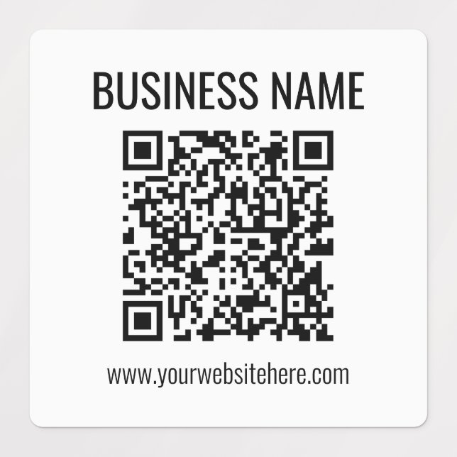 Customizable QR code & Business Name (Design 1)