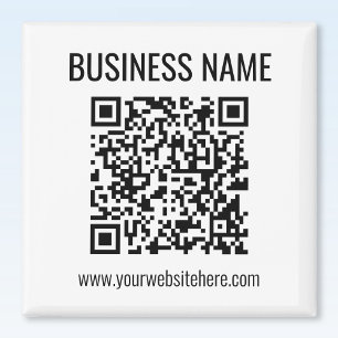 Customizable QR code & Business Name Magnet