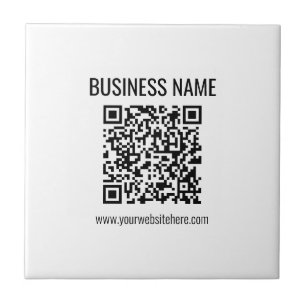 Customizable QR code & Business Name Tile