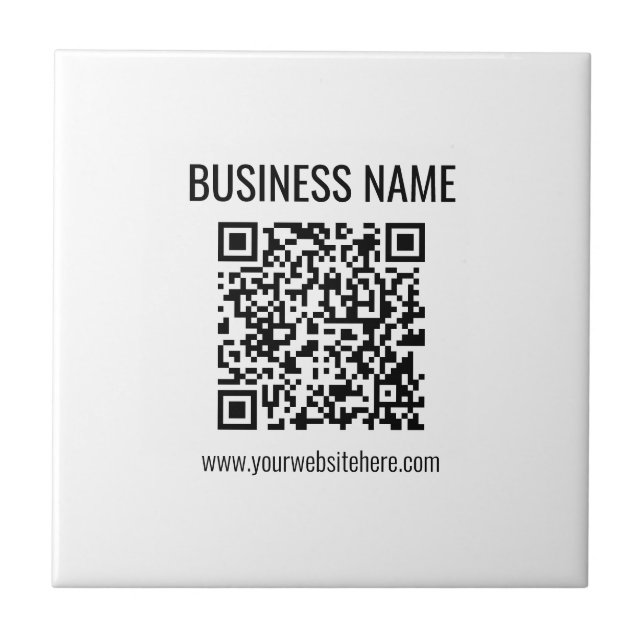 Customizable QR code & Business Name Tile (Front)