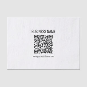 Customizable QR code & Business Name Tissue Paper