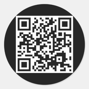 customizable QR code Classic Round Sticker