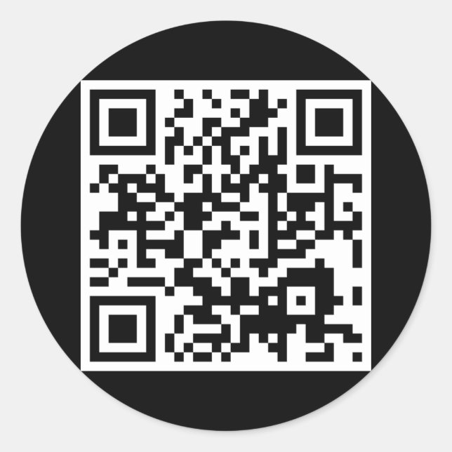 customizable QR code Classic Round Sticker (Front)