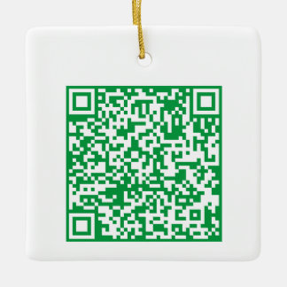 Customizable QR code Double Sided Two Code Ceramic Ornament