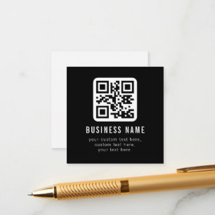 Customizable QR Code & Editable Text Design Enclosure Card