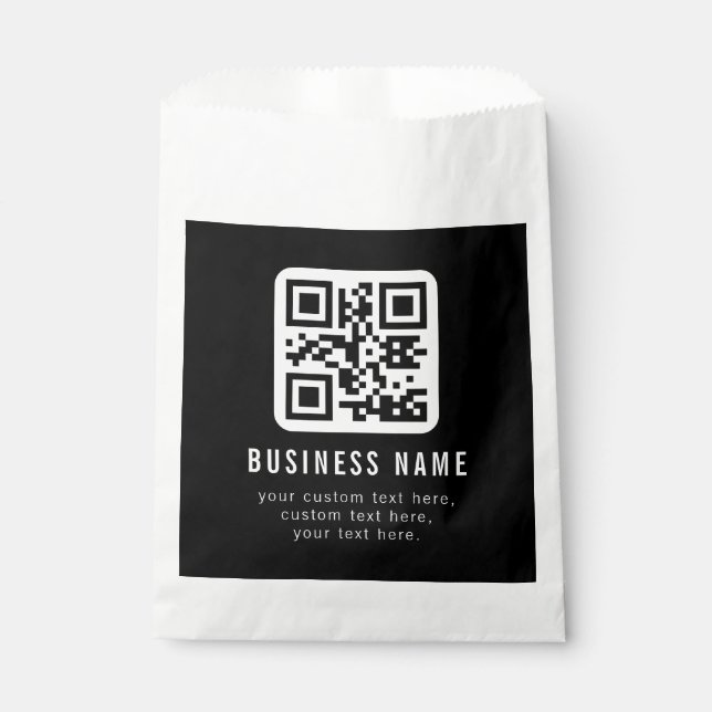 Customizable QR Code & Editable Text Design Favour Bag (Front)