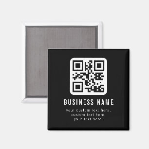 Customizable QR Code & Editable Text Design Magnet