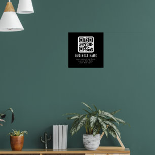 Customizable QR Code & Editable Text Design Poster