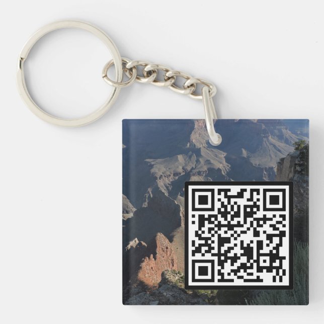 Customizable QR Code Grand Canyon Photography Keychain (Front)