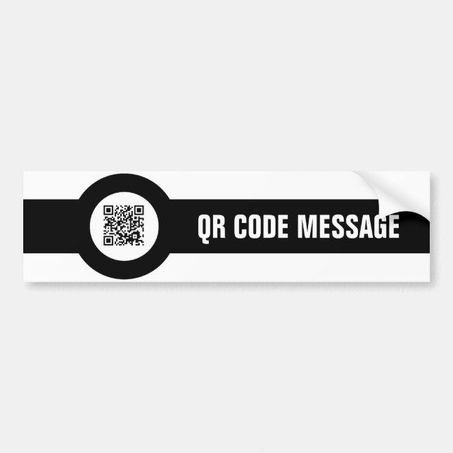 customizable QR code magstripe Bumper Sticker (Front)