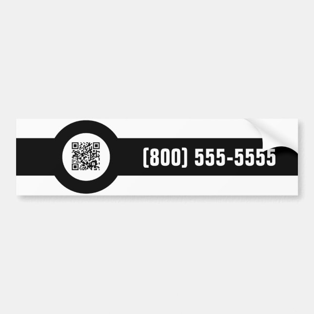 customizable QR code magstripe Bumper Sticker (Front)