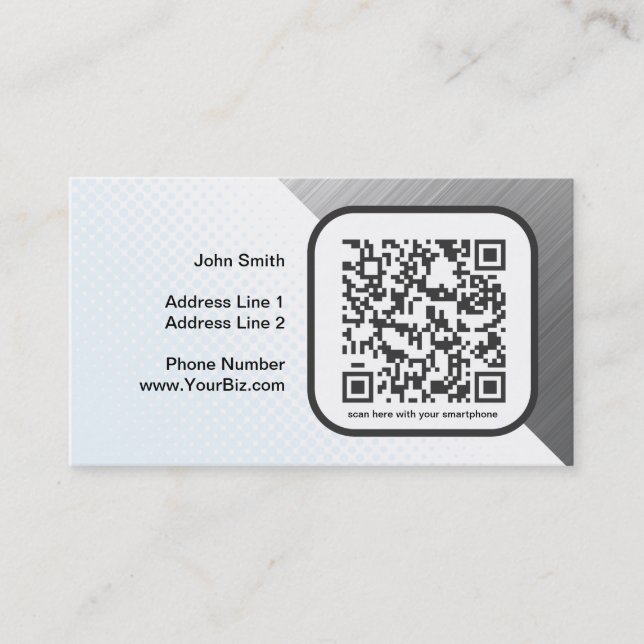Customizable QR code marketing piece Business Card (Front)