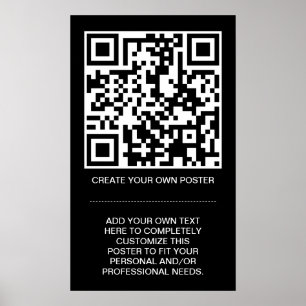 customizable QR code Poster