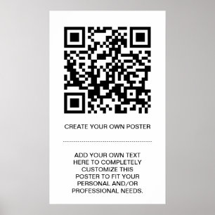 customizable QR code Poster