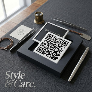 Customizable QR Code Square Button for Any Purpose