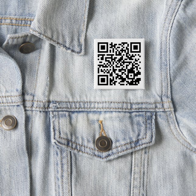 Customizable QR Code Square Button for Any Purpose (In Situ)