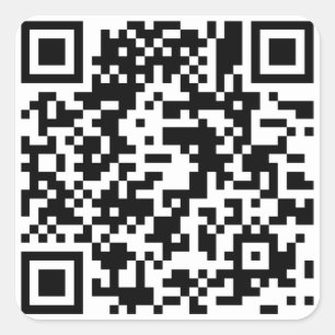 Customizable QR Code Square Sticker
