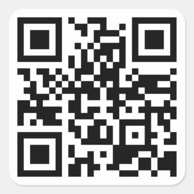 Customizable QR Code Square Sticker (Front)