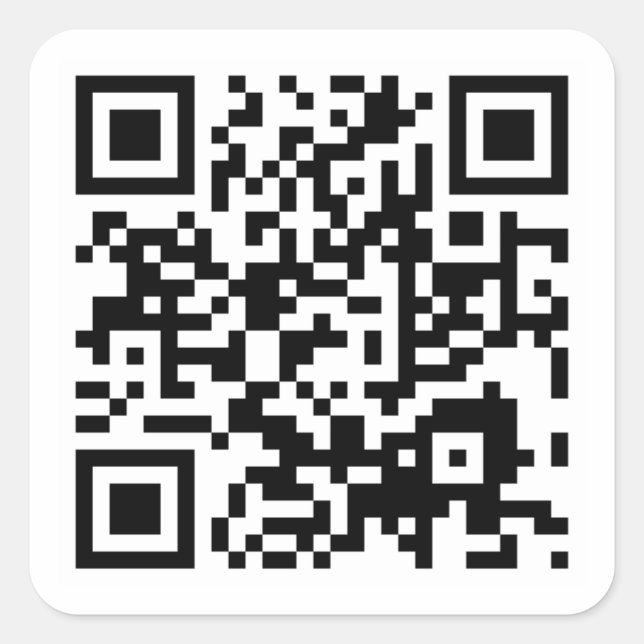 customizable QR code Square Sticker (Front)