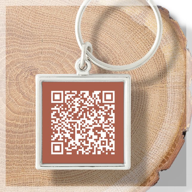 Customizable QR Code Terracotta Keychain (Creator Uploaded)