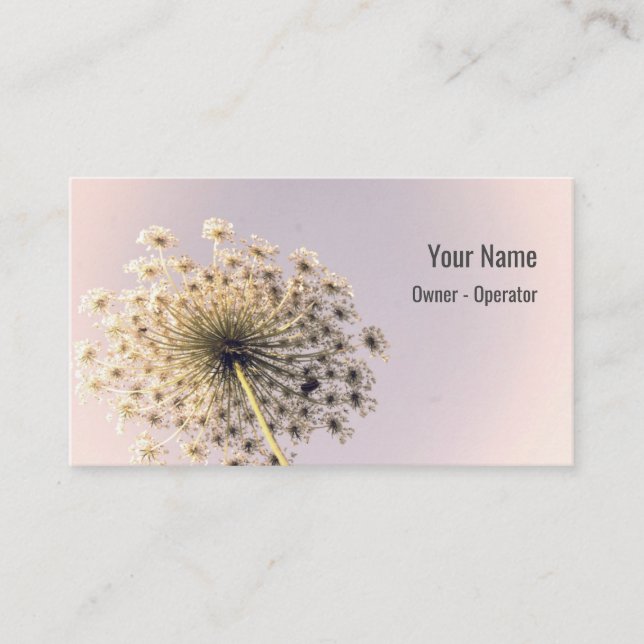 Customizable Queen Anne's Lace Business Card (Front)