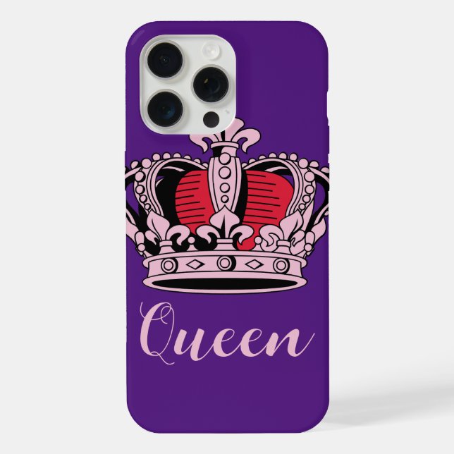Customizable Queen Crown iPhone Case (Back)