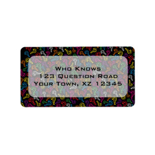 Customizable Question Marks Label