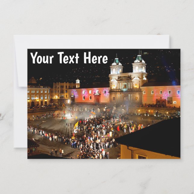 Customizable Quito, Ecuador Card (Front)