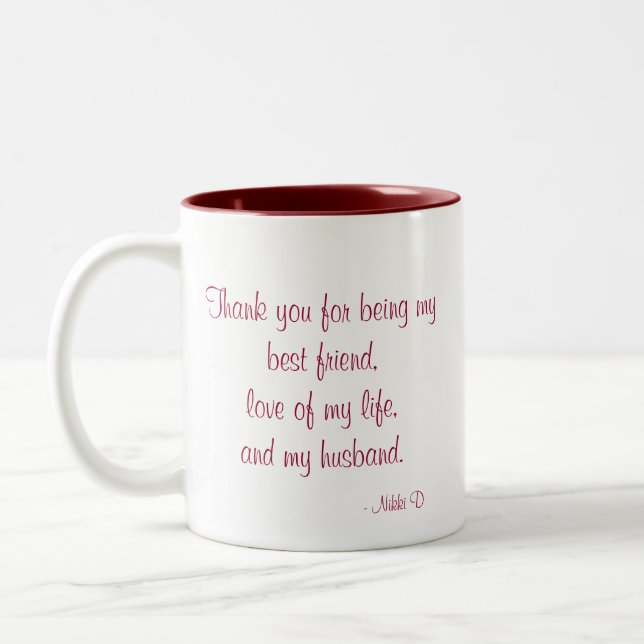 Customizable Quote "Love" mug (Left)