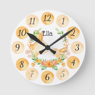 Customizable Rabbit Nursery Clock