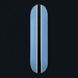 Customizable Racers Stripe Edition Skateboard<br><div class="desc">A fun cool board for the skateboard fan of the family! Features cool black,  blue,  and white stripe pattern. Fully customizable to add names,  images,  and more if desired. Enjoy!</div>