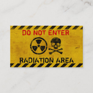 Customizable Radiation Hazard Sign Business Card