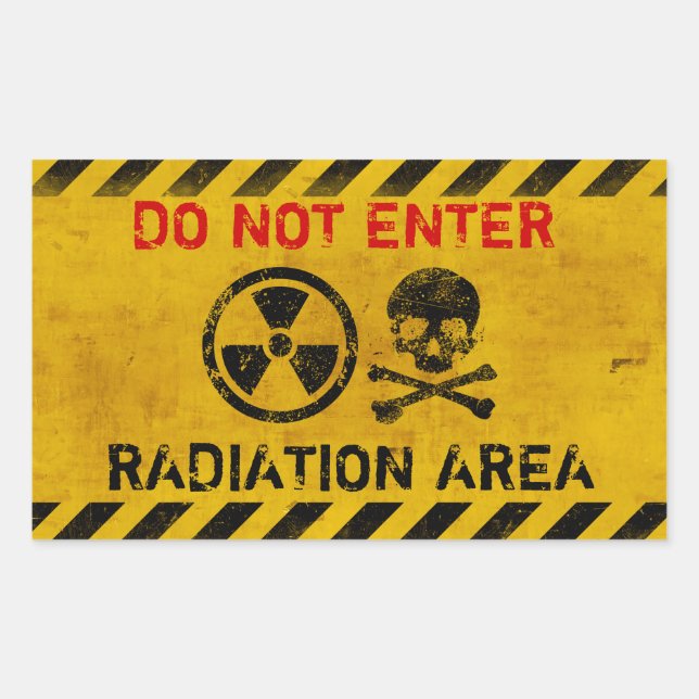 Customizable Radiation Hazard Sign Sticker (Front)