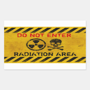 Customizable Radiation Hazard Sign Sticker