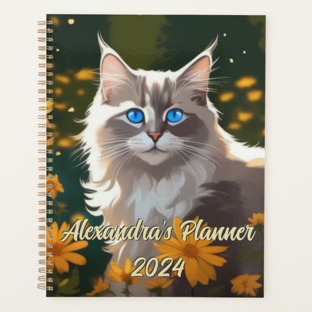 Customizable Ragdoll Cat Planner (Front)