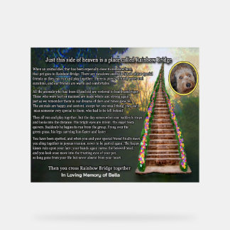 Customizable Rainbow Bridge Pet Memorial Acrylic Sign