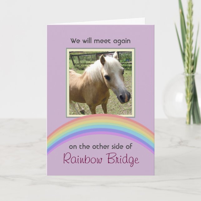 Customizable Rainbow Bridge Pet Memorial Card (Front)