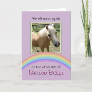 Customizable Rainbow Bridge Pet Memorial Card