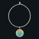 Customizable Rainbow Gradient Bangle Bracelet<br><div class="desc">Add your own text to this lovely jewellery!

Designed in Washington State,  USA for your enjoyment. Thanks for supporting independent artists!</div>
