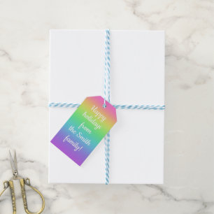 Customizable Rainbow Gradient Gift Tags