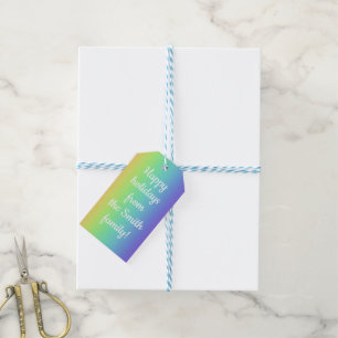 Customizable Rainbow Gradient Gift Tags